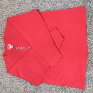 VINTAGE MARLBORO MEN'S HENLEY RED THERMAL XXL LONG SLEEVE SHIRT